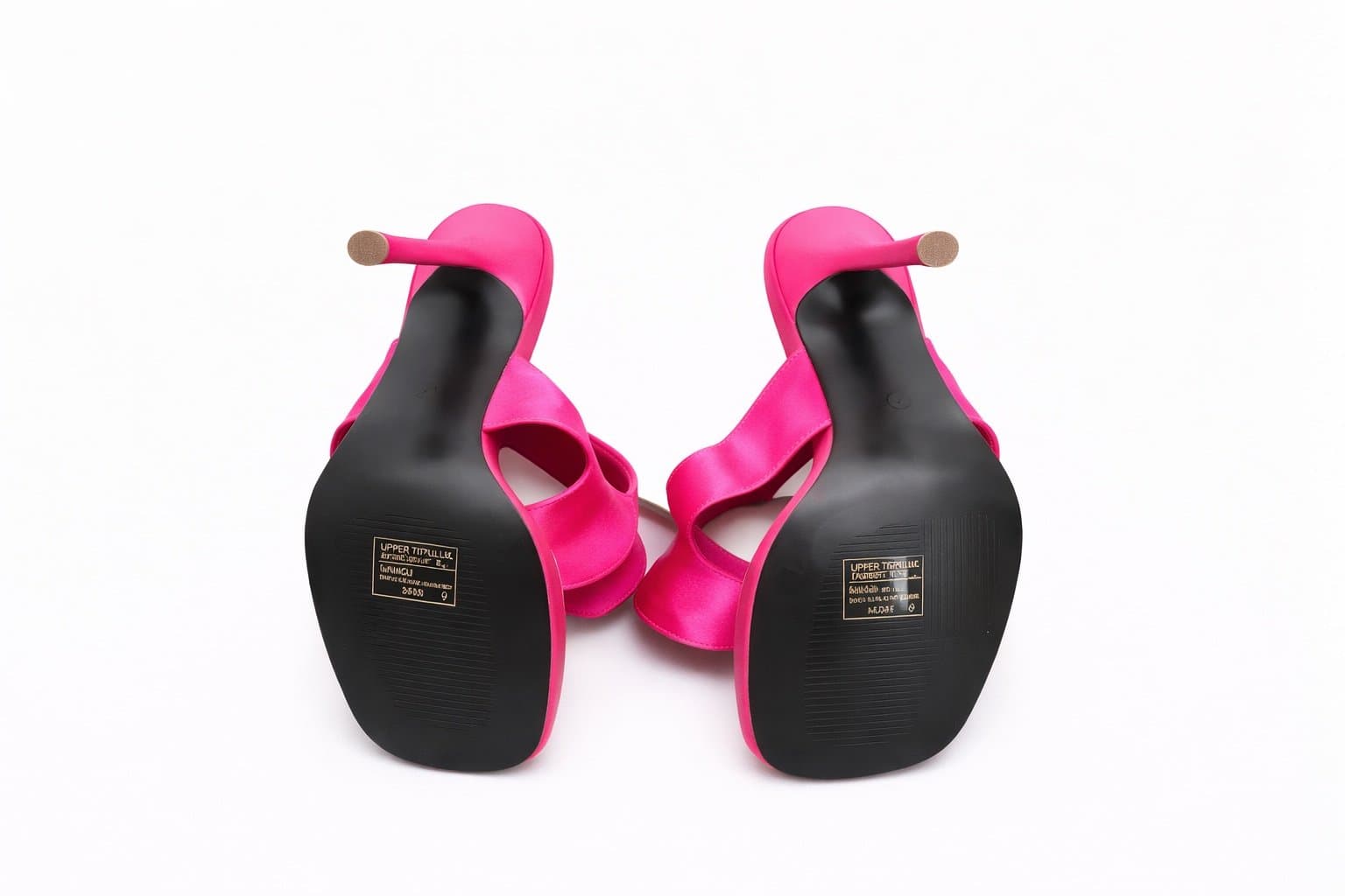 Azalea Wang Hot Pink Satin Platform Heels Ankle Strap Sandals Size 9 Barbiecore - Thumbnail 3