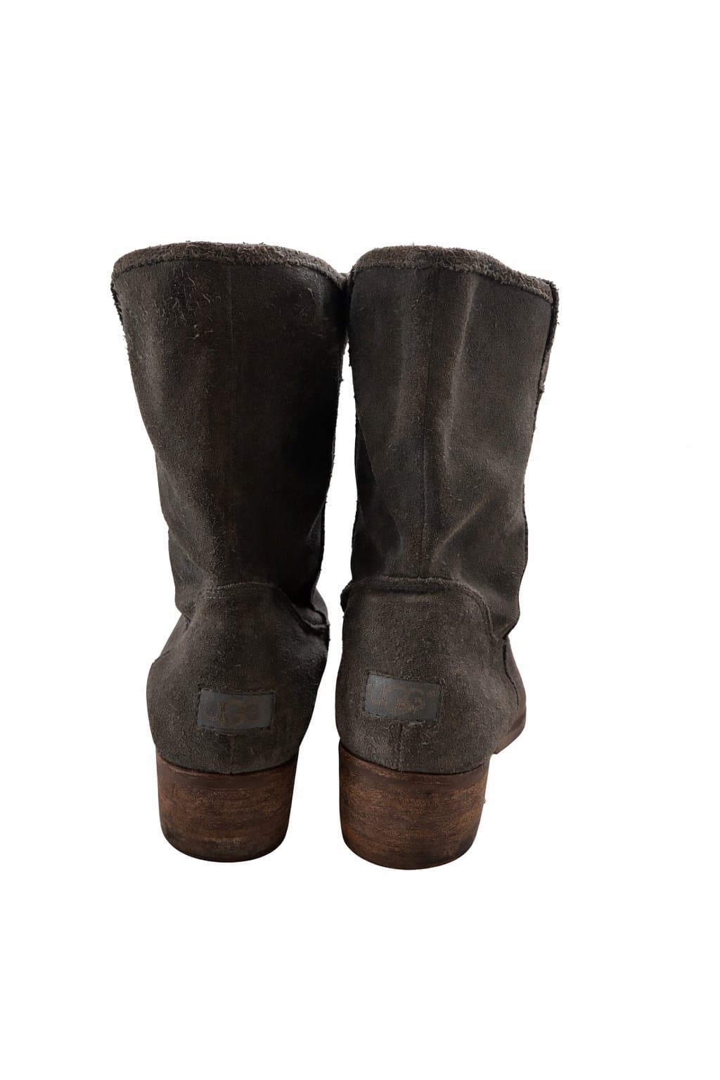UGG Australia 1007174 Gray Distressed Suede Western Boots Women’s Size 10 - Thumbnail 3