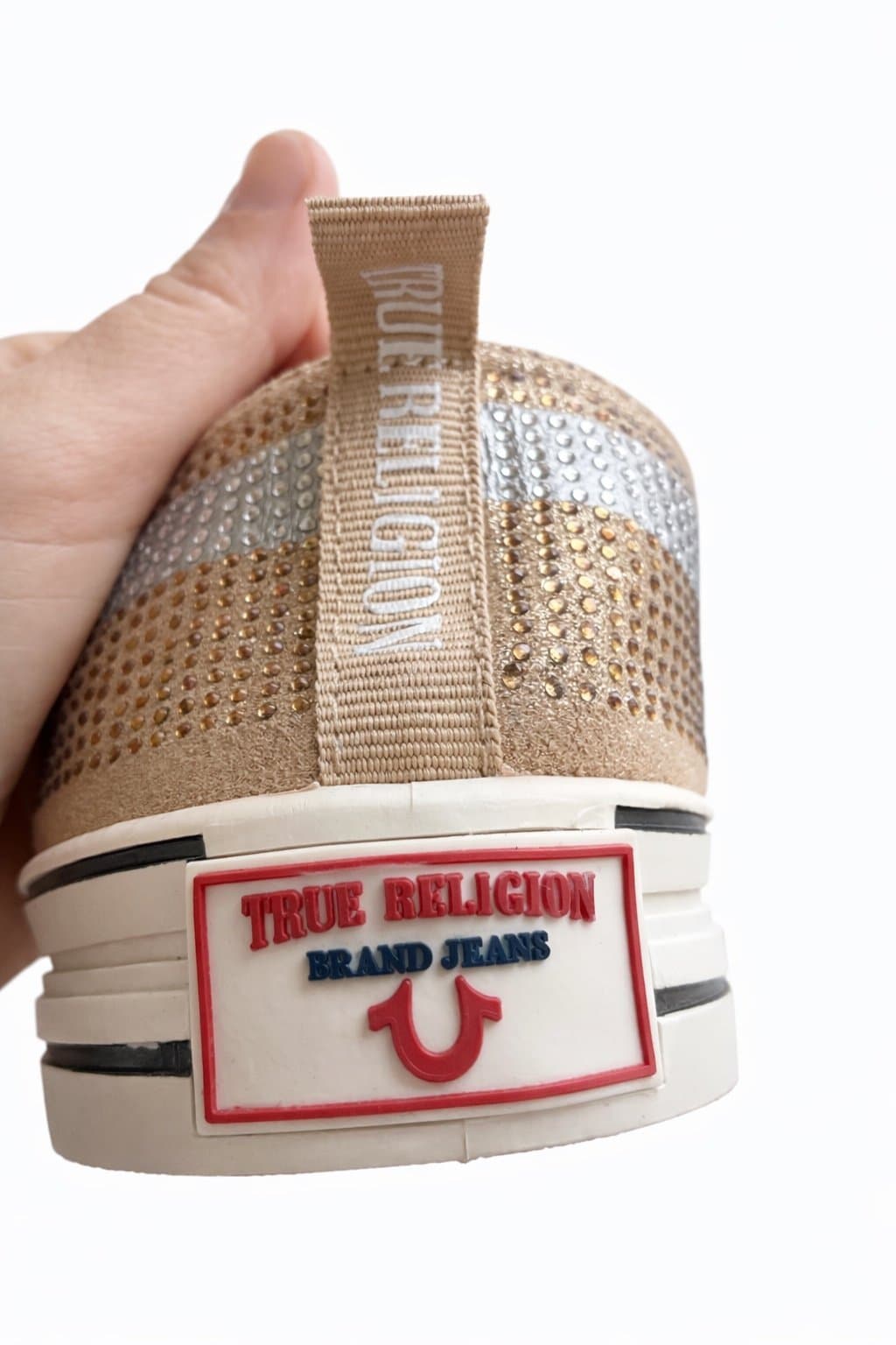 True Religion Addilyn Gold Rhinestone Low-Top Sneakers – Women’s US 8 - Thumbnail 3