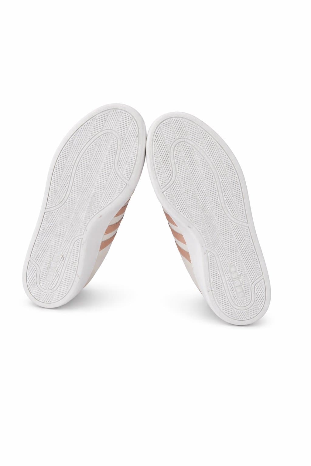 Adidas Cloudfoam Advantage Sneakers Women’s Size 9 White Pink Stripes DA9524 - Thumbnail 4