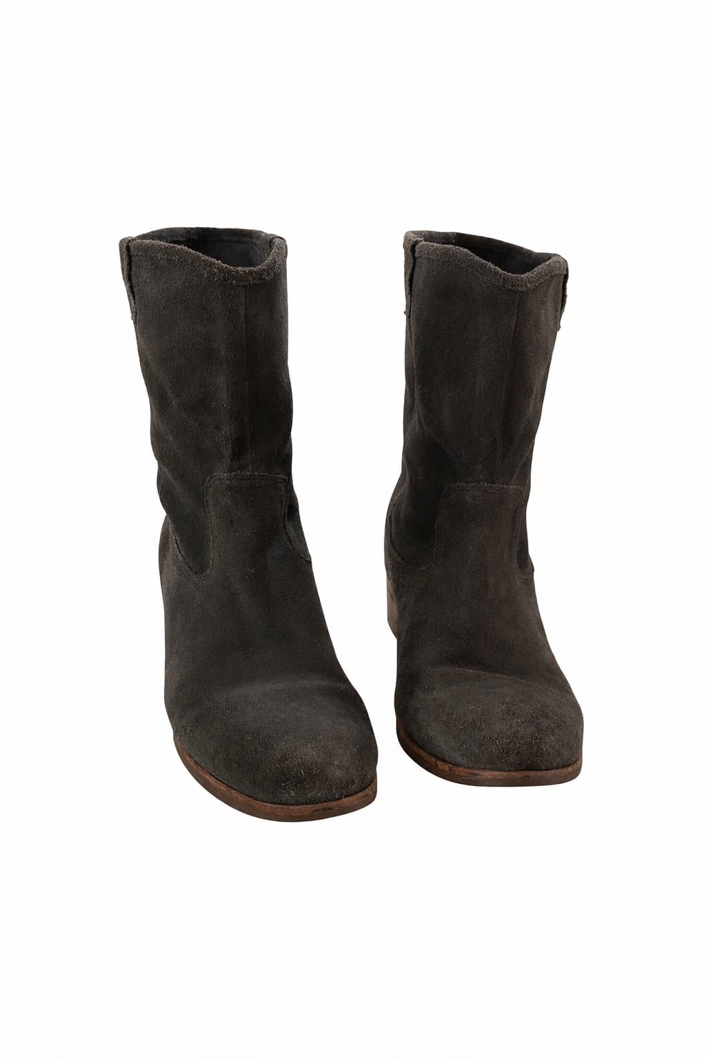UGG Australia 1007174 Gray Distressed Suede Western Boots Women’s Size 10 - Thumbnail 2