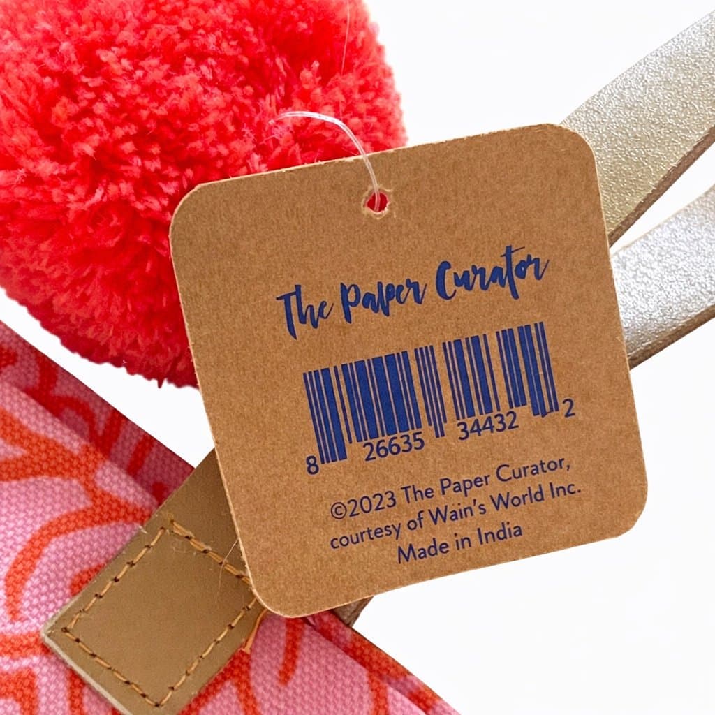The Paper Curator “One Sweet Mama” Canvas Tote Bag Pom Pom Floral Strawberry NWT - Thumbnail 2