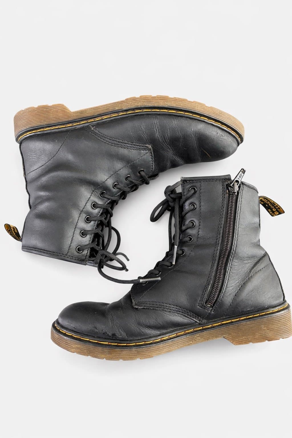 Dr. Martens 1460 Black Leather Boots – US Women’s 7 Lace-Up Combat Boots - Thumbnail 4