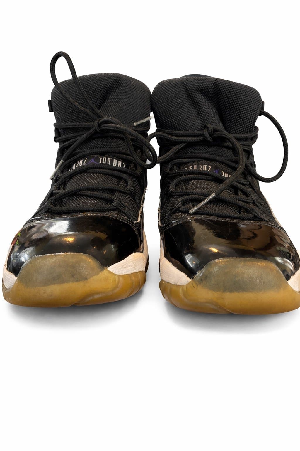 Air Jordan 11 Space Jam (45) 2016 Size 7Y Black Concord OG GS Women 8.5 - Thumbnail 5