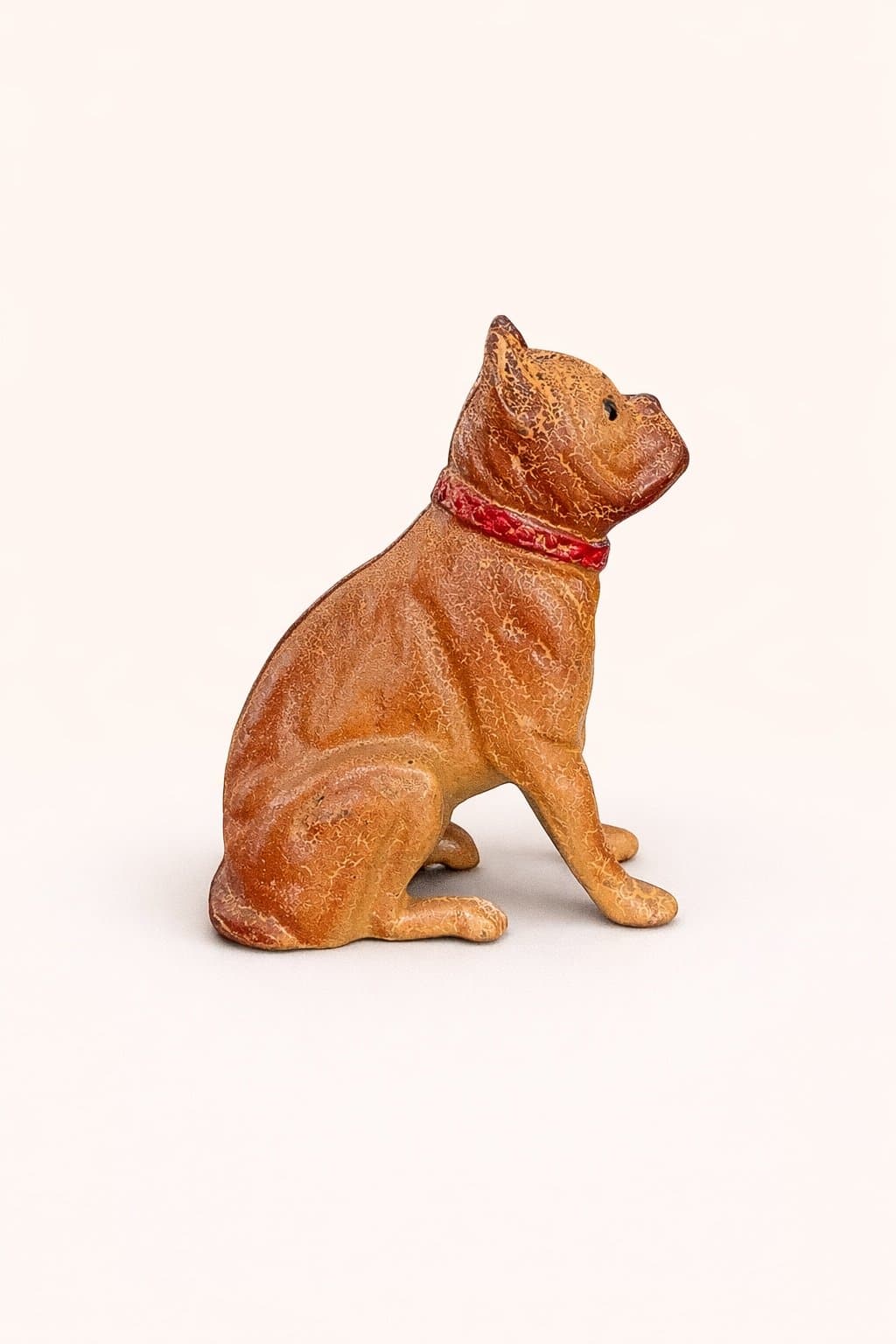 Antique Cast Iron Bull Terrier Dog Coin Bank 4” Staffordshire Style c1900 - Thumbnail 2