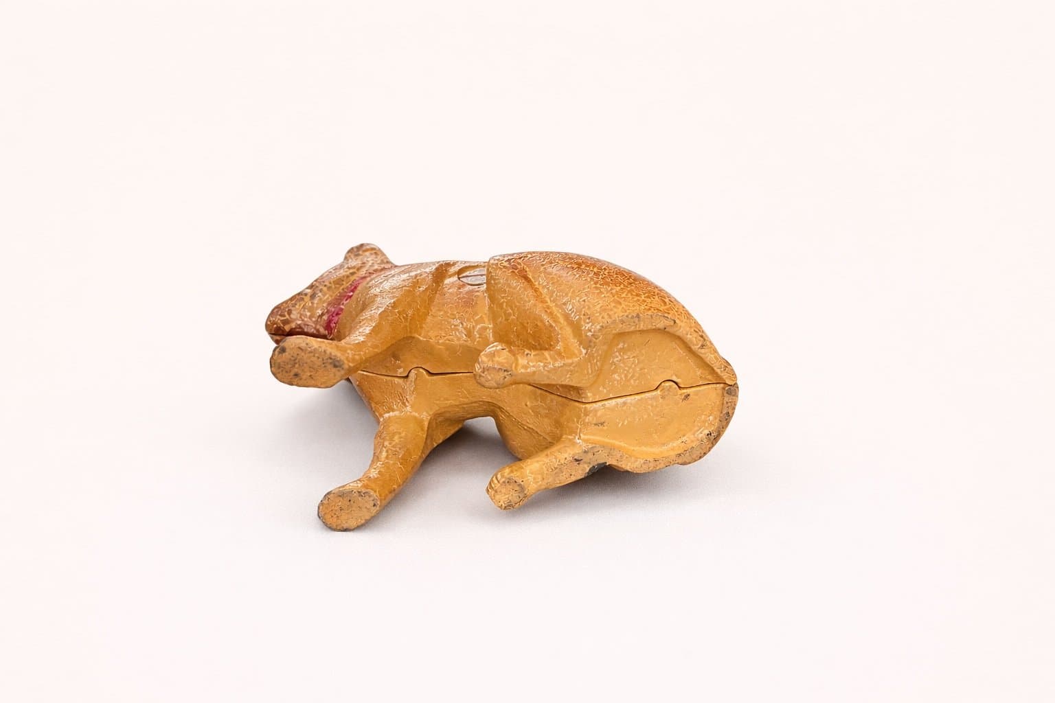 Antique Cast Iron Bull Terrier Dog Coin Bank 4” Staffordshire Style c1900 - Thumbnail 5