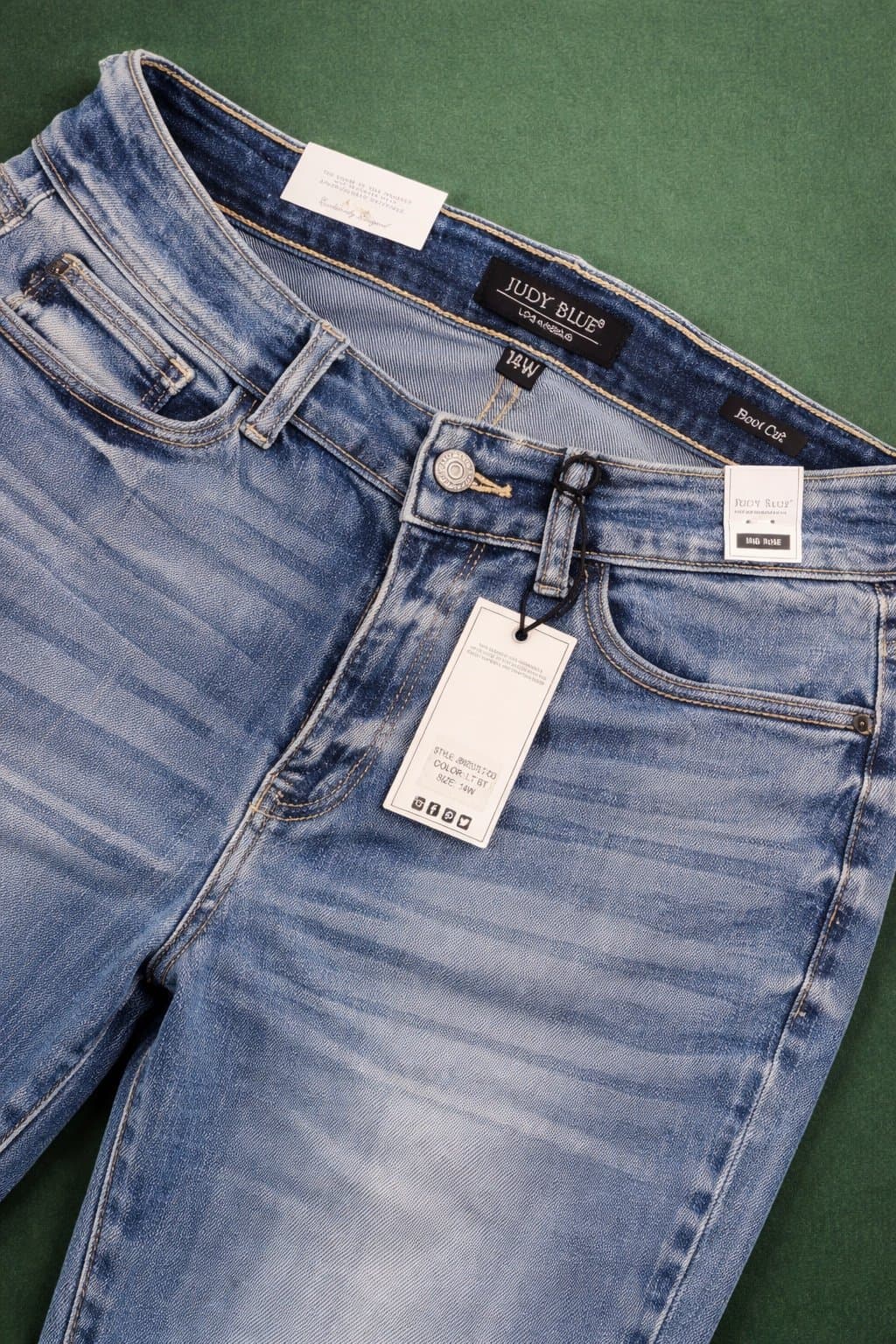 Judy Blue Mid Rise Bootcut Jeans — Size 14W — New With Tags - Thumbnail 3