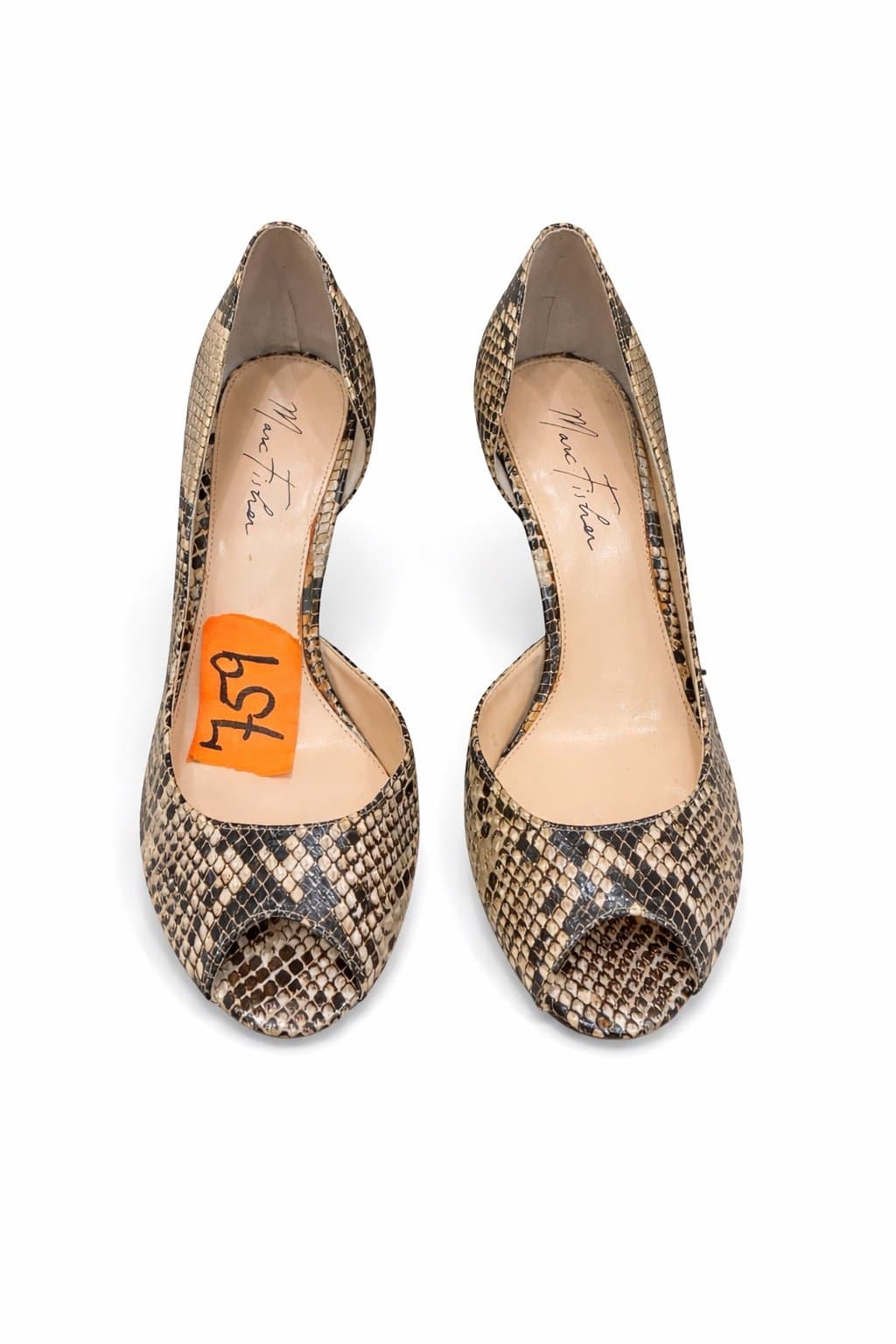 Marc Fisher Snakeskin Peep Toe Heels – Size 9.5M - Thumbnail 3