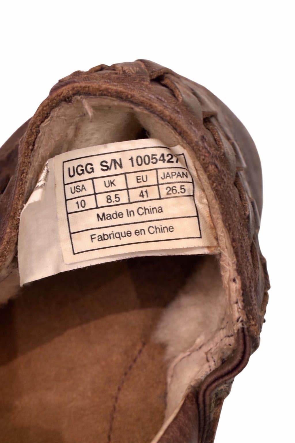 UGG Anila Leather Wool Lined Closed-Back Slip-On Clogs Brown Size US 10 - Thumbnail 6