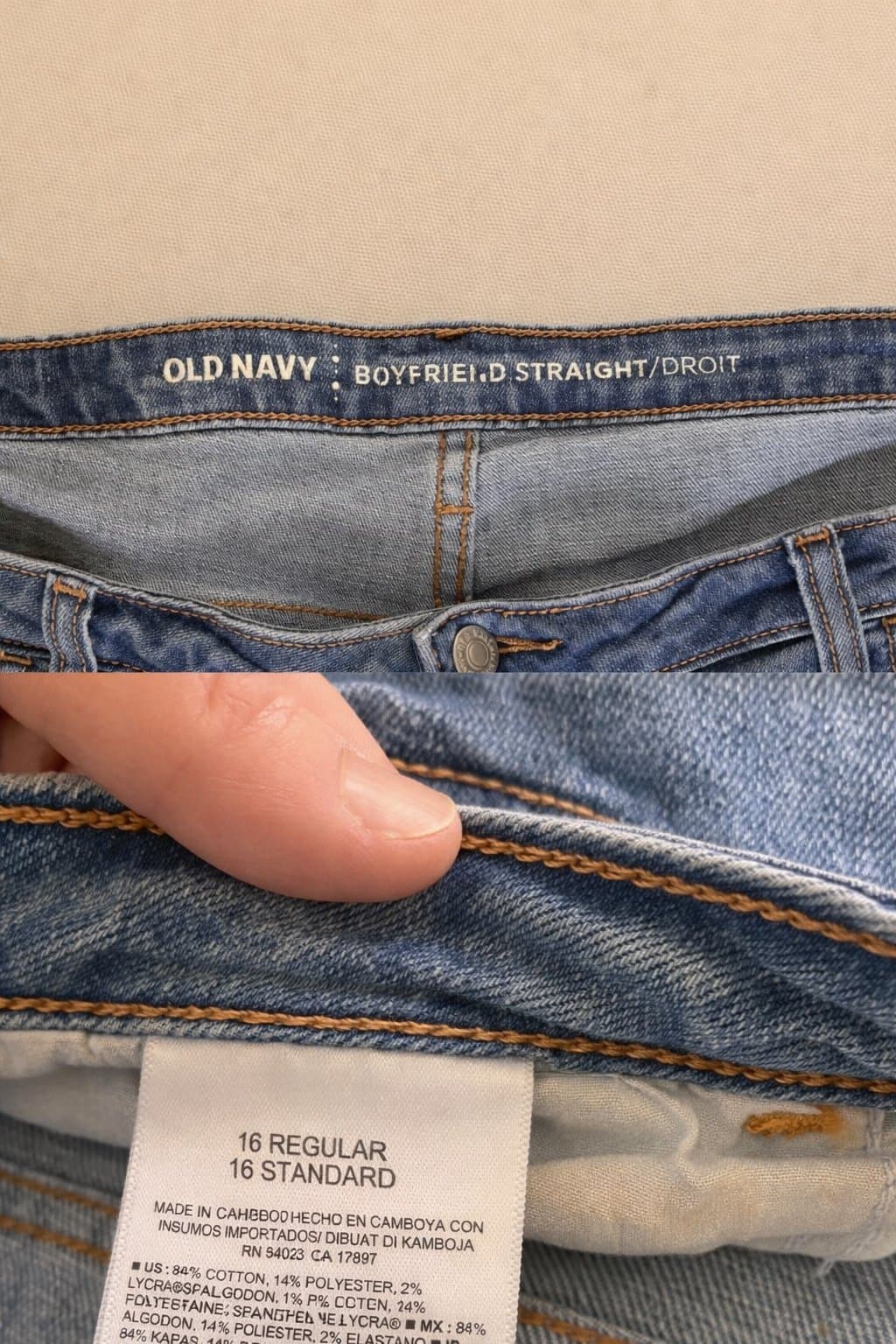 Old Navy Boyfriend Straight Jeans – Women’s Size 16 Regular - Thumbnail 3