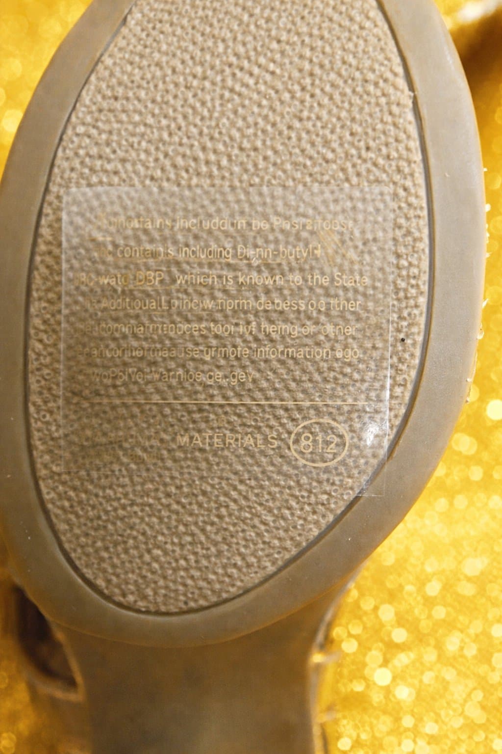 Top Moda Gold Platform Heels — Sequin Block Heel, Strappy Sandals size 8.5 - Thumbnail 5
