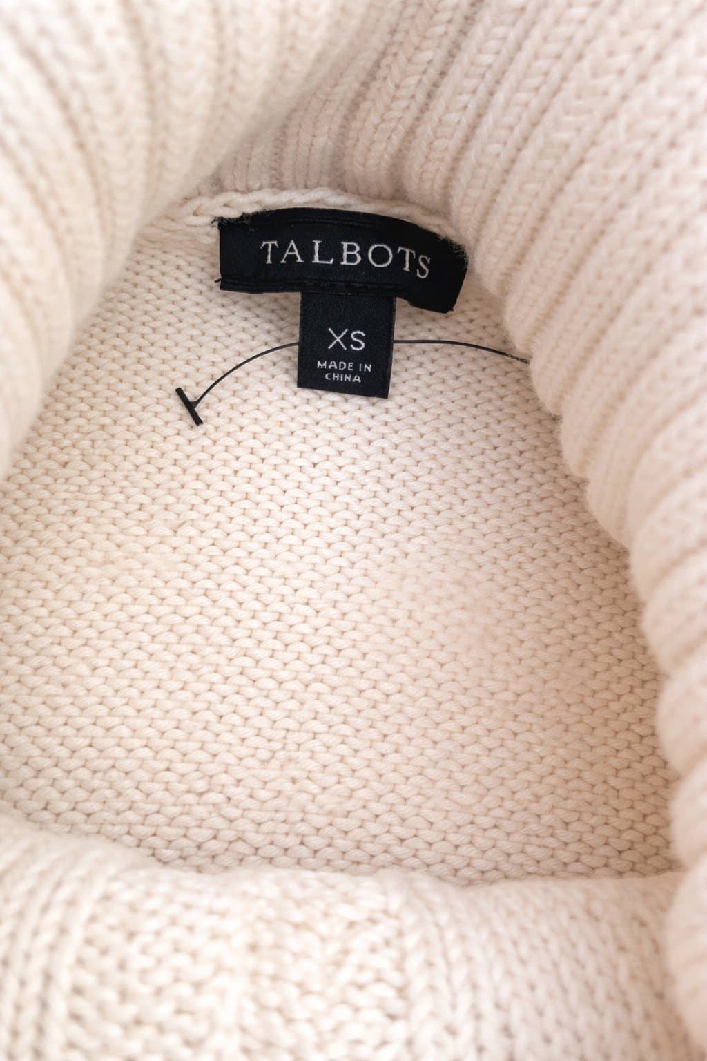 Talbots Cream Cable Knit Turtleneck Sweater – XS NWOT - Thumbnail 2