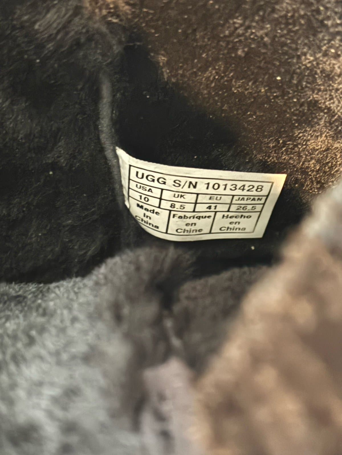 UGG Classic Black Boots Women’s Size 10 Suede Sheepskin - Thumbnail 5