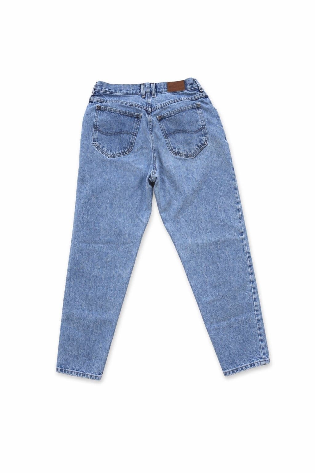 Vintage Lee 901 High Rise Mom Jeans Womens 27x29 Tapered Leg Light Wash USA - Thumbnail 2