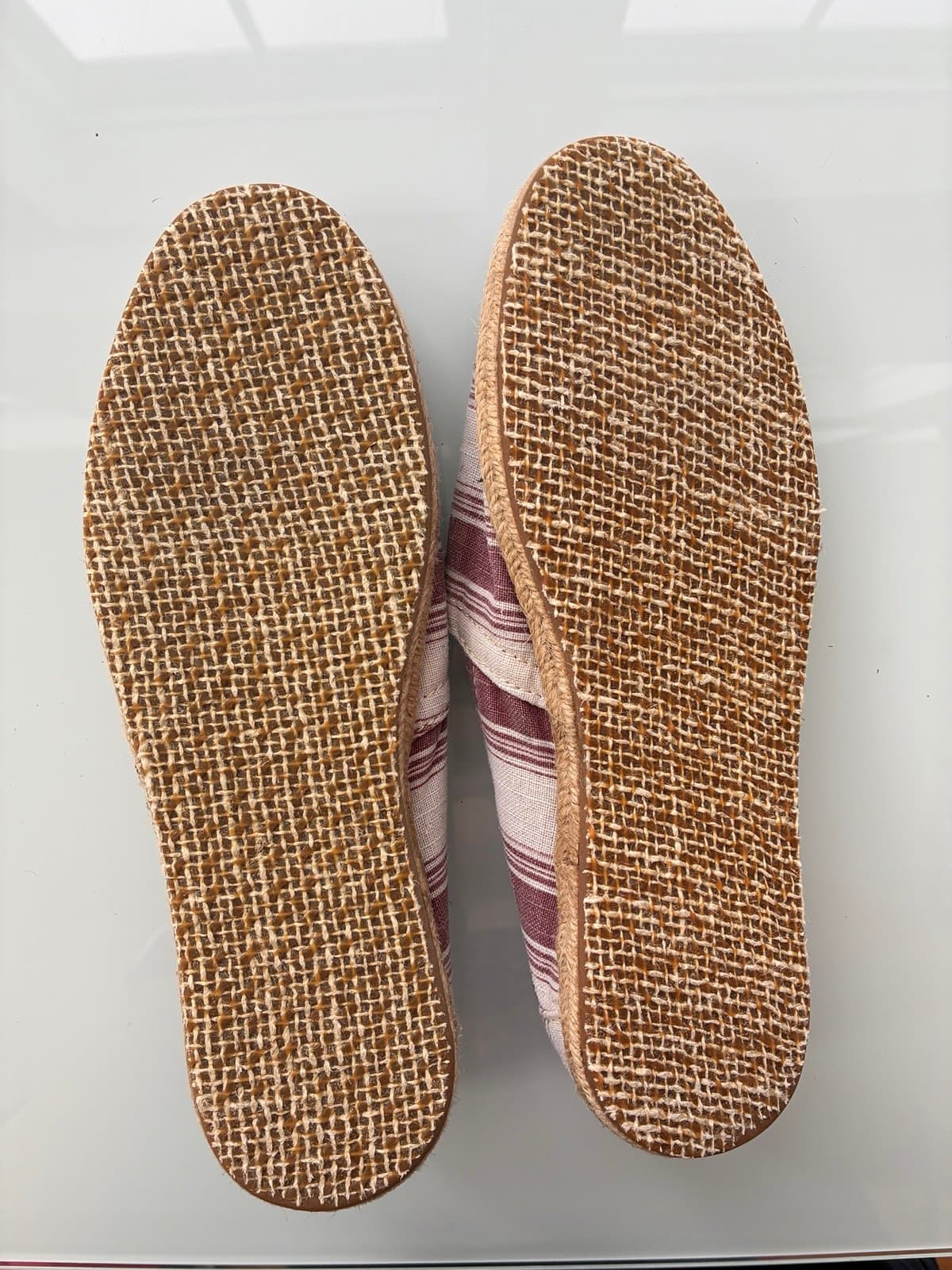 TOMS Women’s Slip-On Espadrilles | Burgundy & Cream Stripe | Size 6.5 - Thumbnail 2