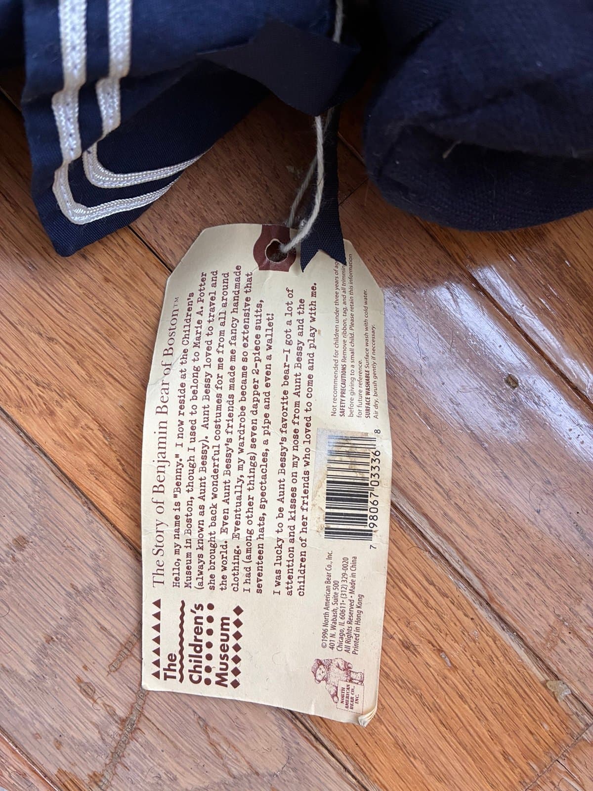 Vintage Benjamin Bear of Boston Sailor Outfit – Children’s Museum Collectible - Thumbnail 4