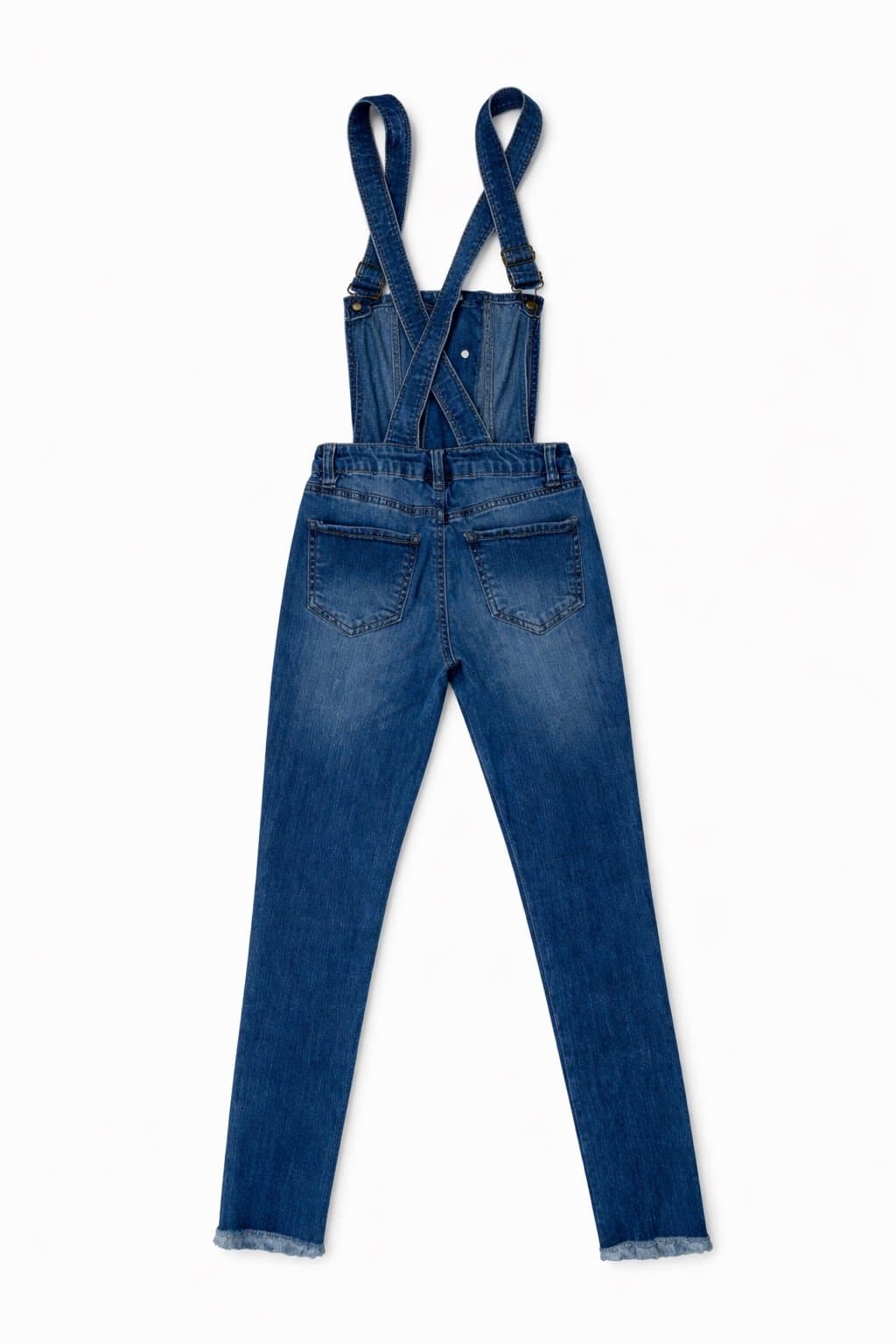 Refuge Women’s XS Denim Overalls Stretch Skinny Biballs Blue Casual Boho Festiva - Thumbnail 2