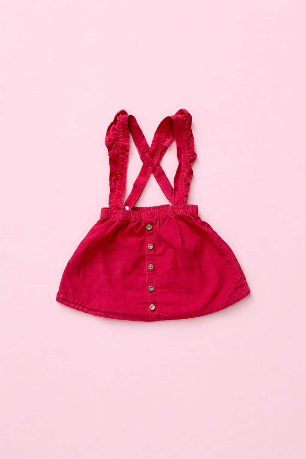 **Lot of 4** Size 2T Toddler Girls Suspender Corduroy Dresses - Thumbnail 4