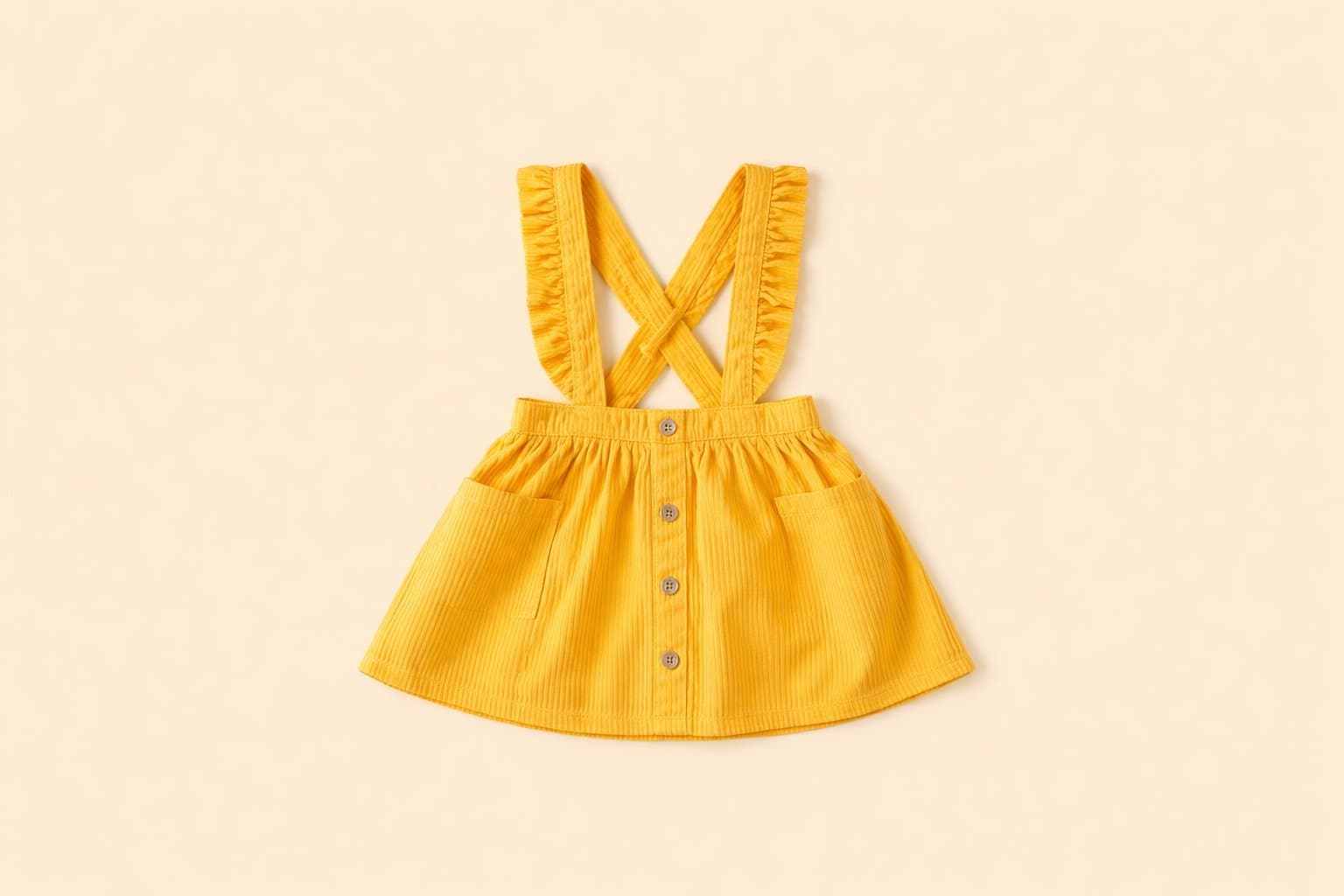 **Lot of 4** Size 2T Toddler Girls Suspender Corduroy Dresses - Thumbnail 2