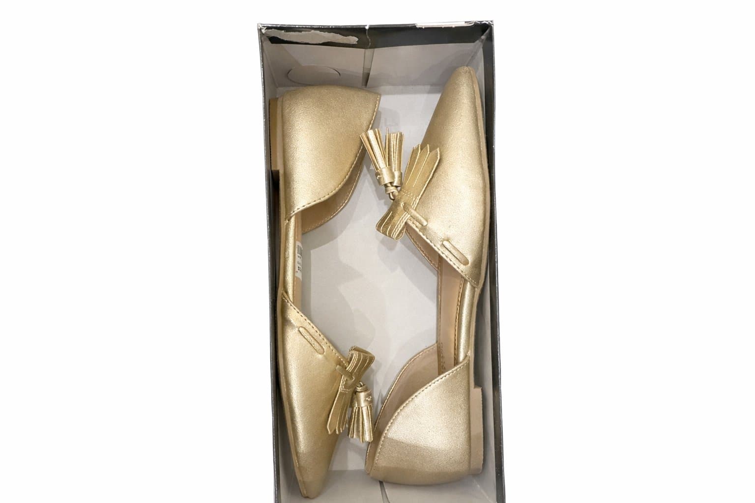 Christian Siriano Gold Tassel D’Orsay Flats – Size 9.5 – NWT - Thumbnail 4