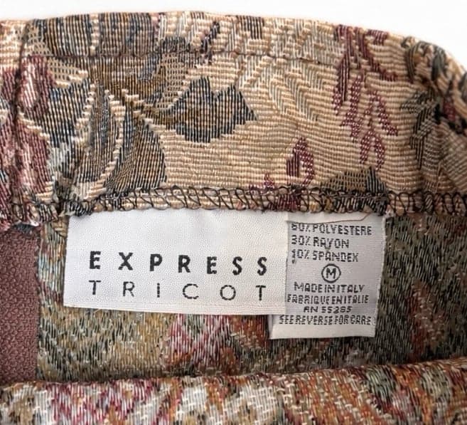 Express Tricot Vintage Floral Tapestry Skirt Cottagecore Rose Print – Y2K - Thumbnail 2