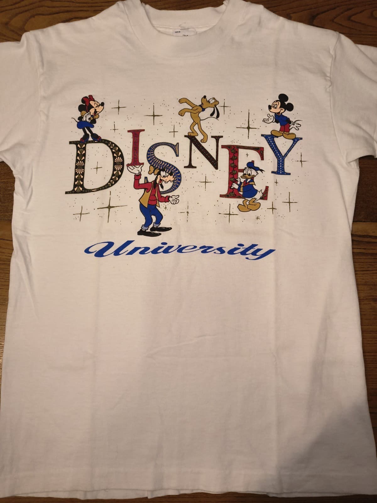 Vtg 90s Disney University Mickey Mouse And Friends Single Stitch Sz Medium RARE - Thumbnail 2