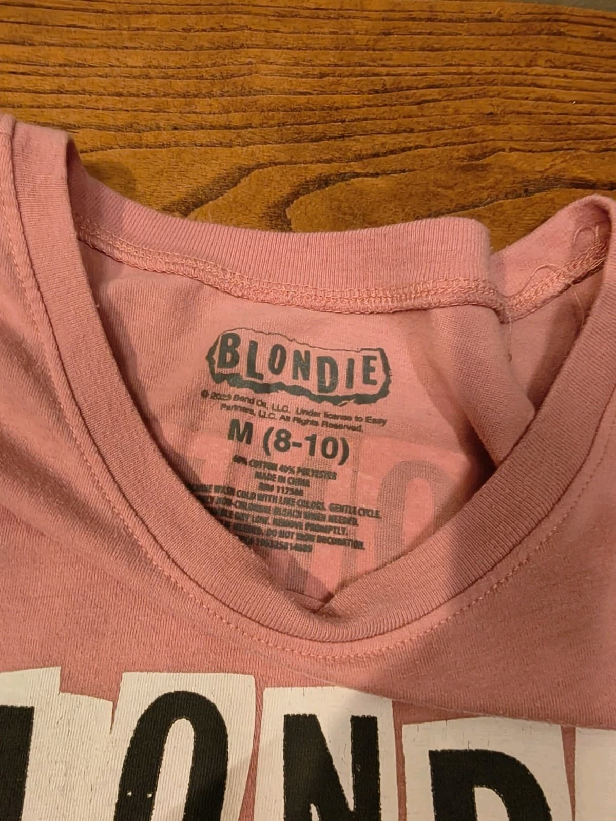 Blondie Shirt Women's Pink Band Merchandise 1982 Tour Reprint Music Retro Sz Med - Thumbnail 3