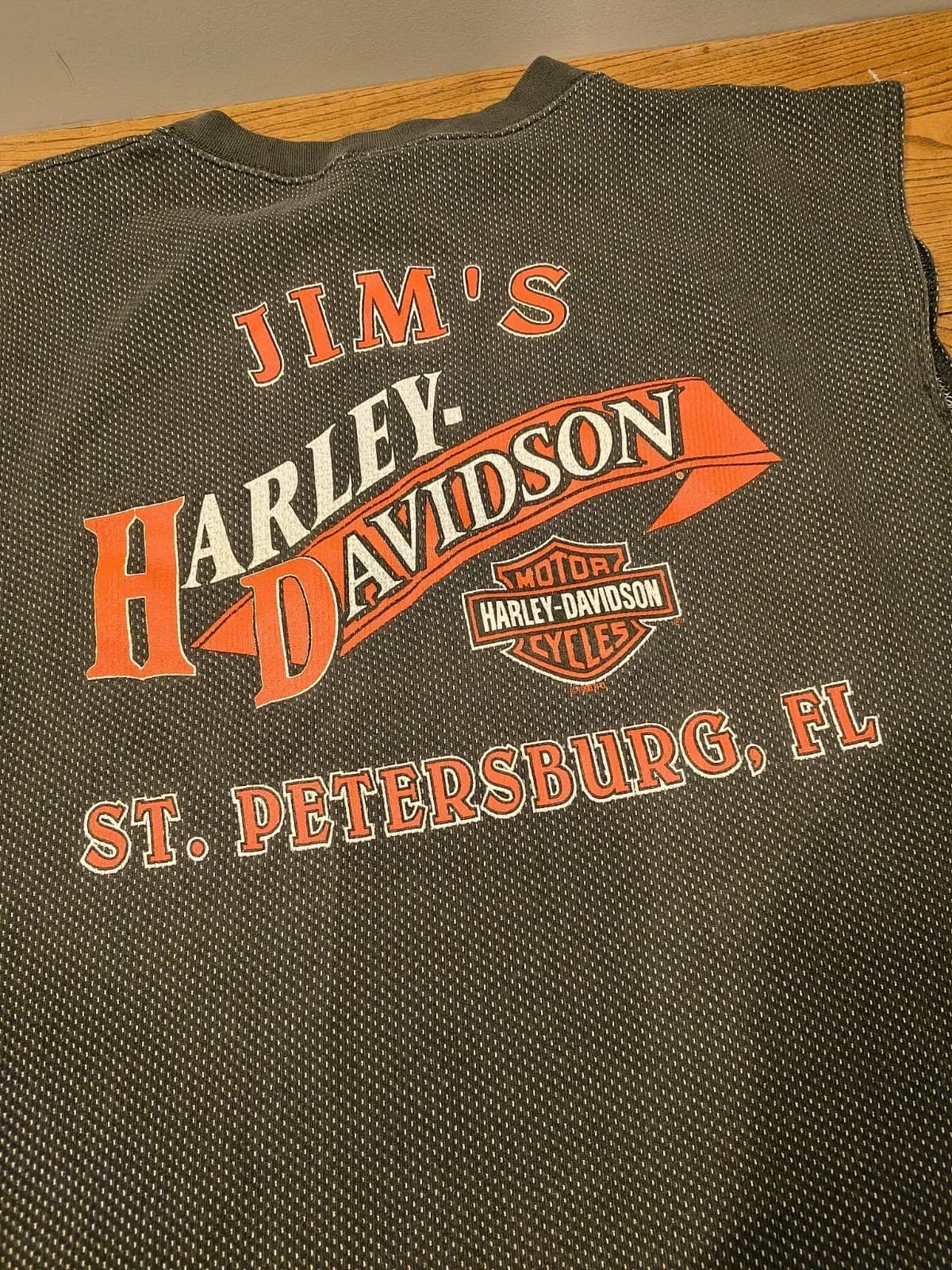 Harley Davidson Sleeveless Jersey St Petersburg Florida Sz XL - Thumbnail 2