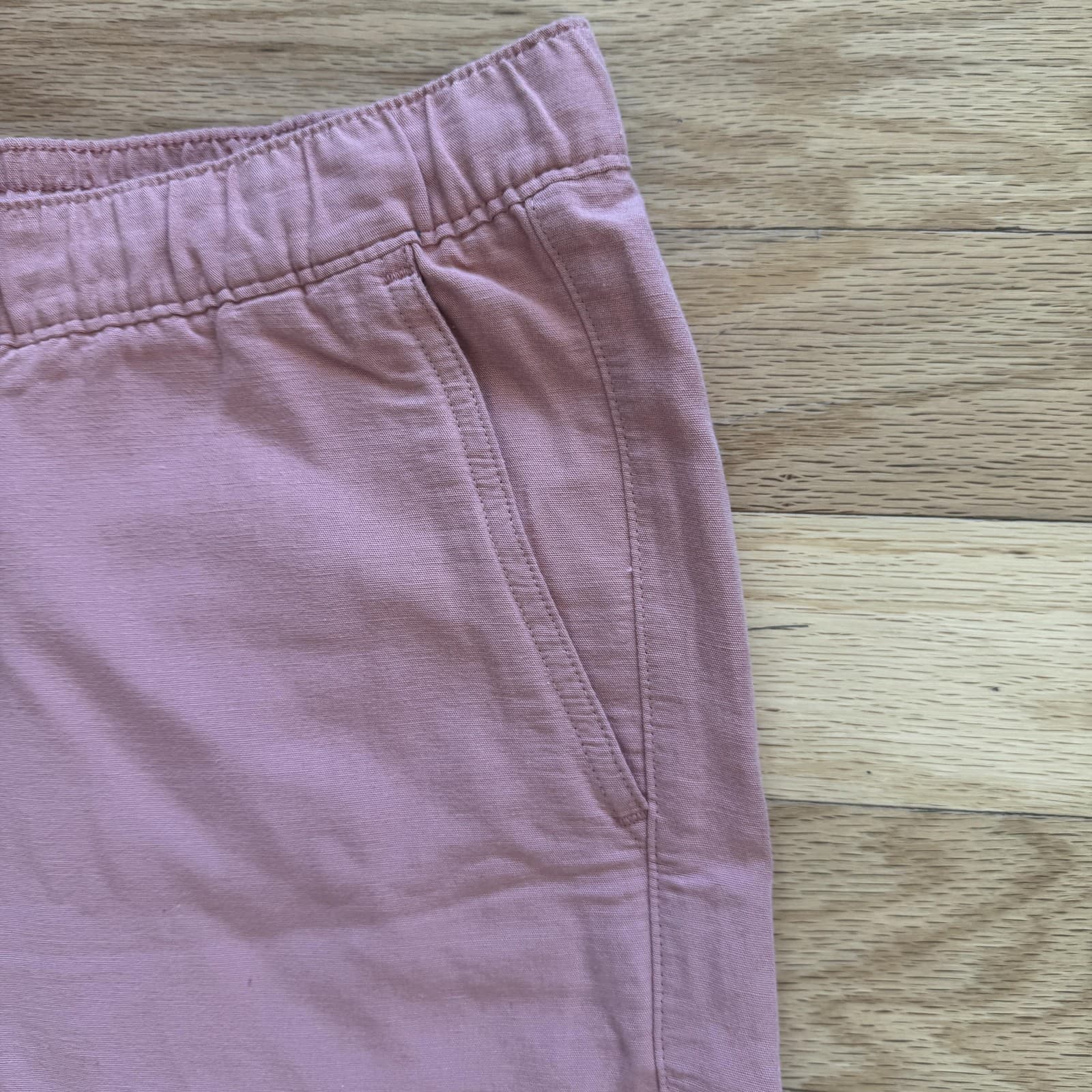 Abercrombie & Fitch Chino Shorts Pink Elastic Waist Casual 6 Inseam Mens XL - Thumbnail 7