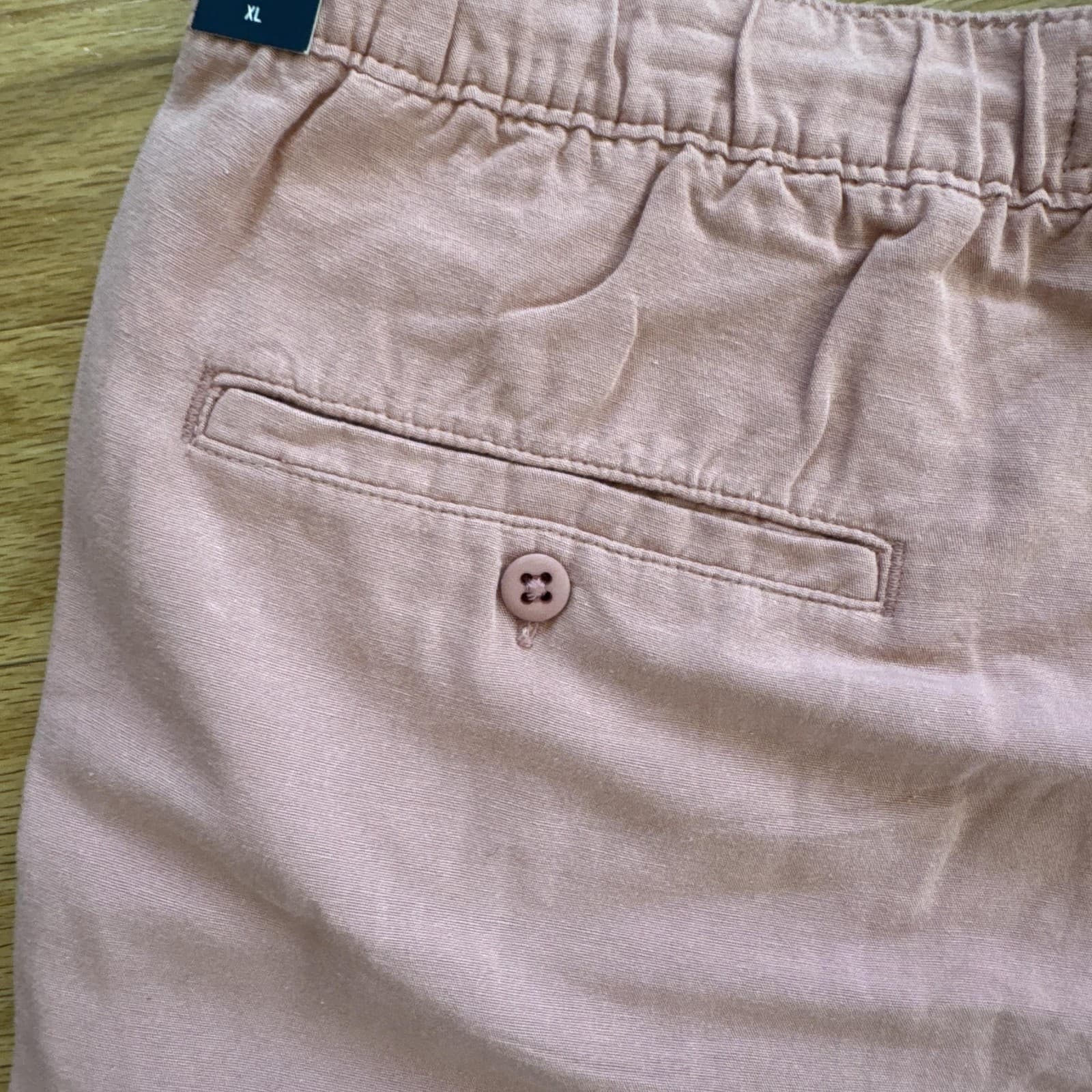 Abercrombie & Fitch Chino Shorts Pink Elastic Waist Casual 6 Inseam Mens XL - Thumbnail 12