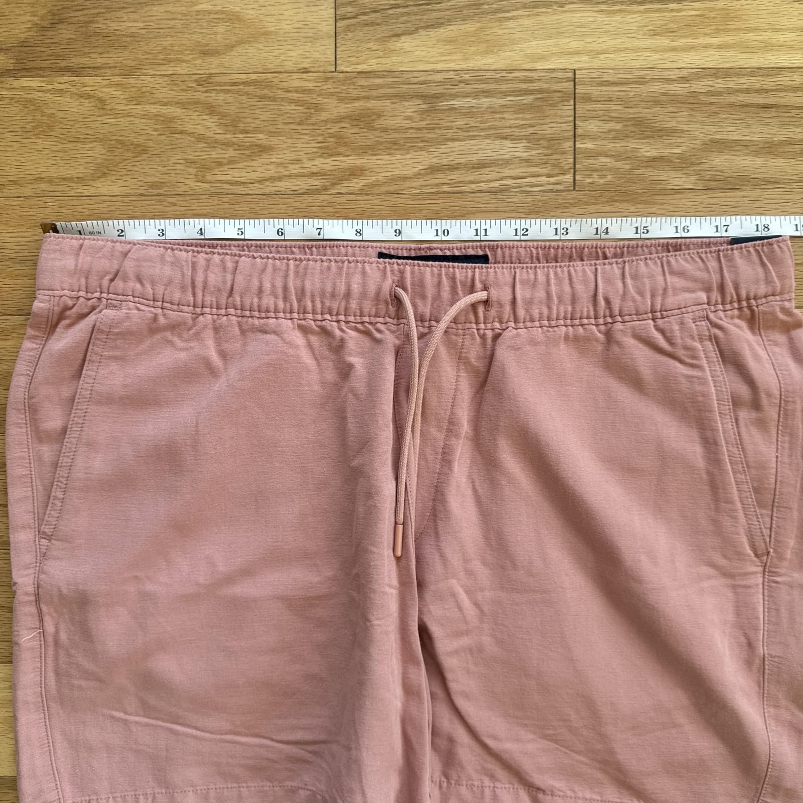 Abercrombie & Fitch Chino Shorts Pink Elastic Waist Casual 6 Inseam Mens XL - Thumbnail 15