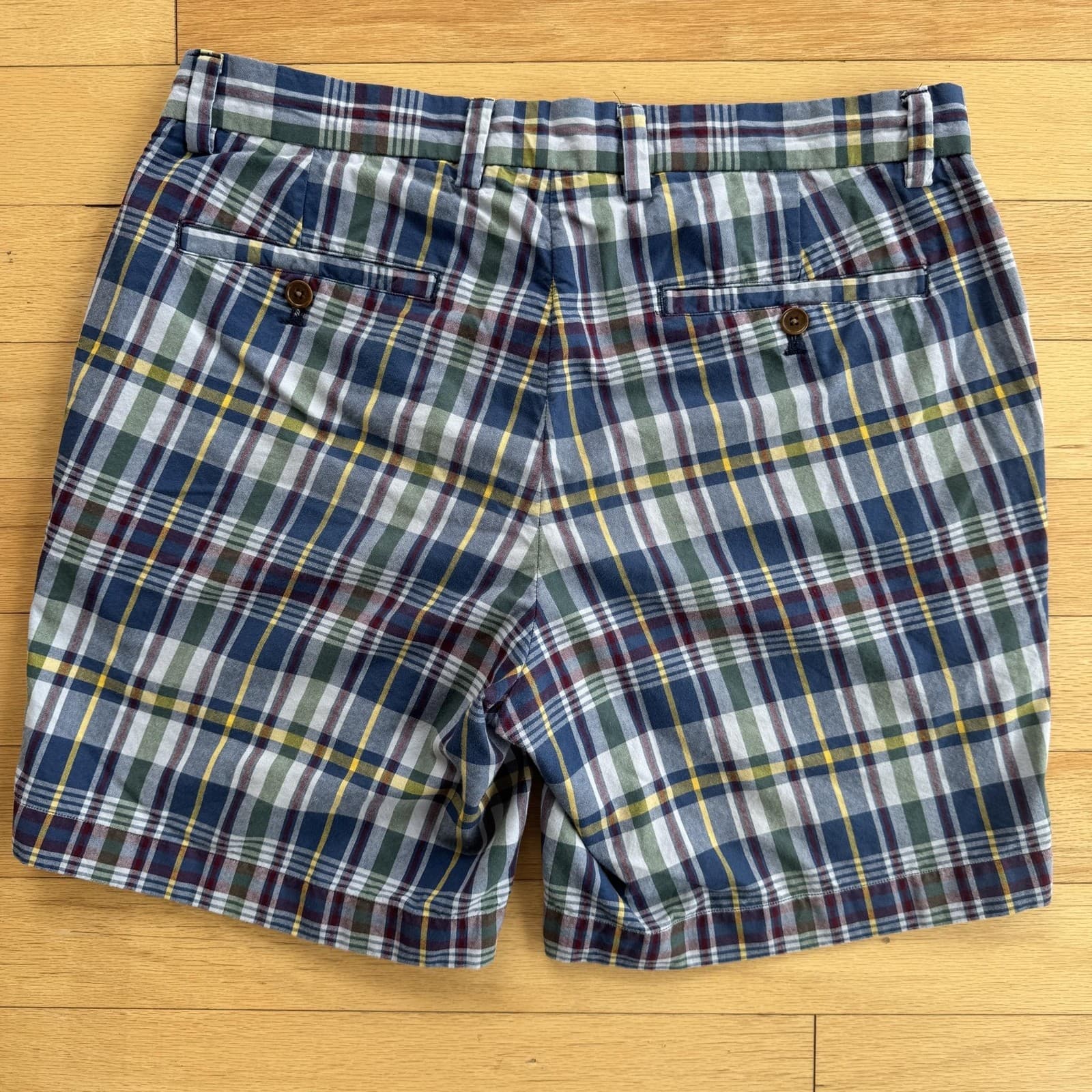 Brooks Brothers Men's 33" Multicolor Plaid Cotton Bermuda Shorts - Thumbnail 2