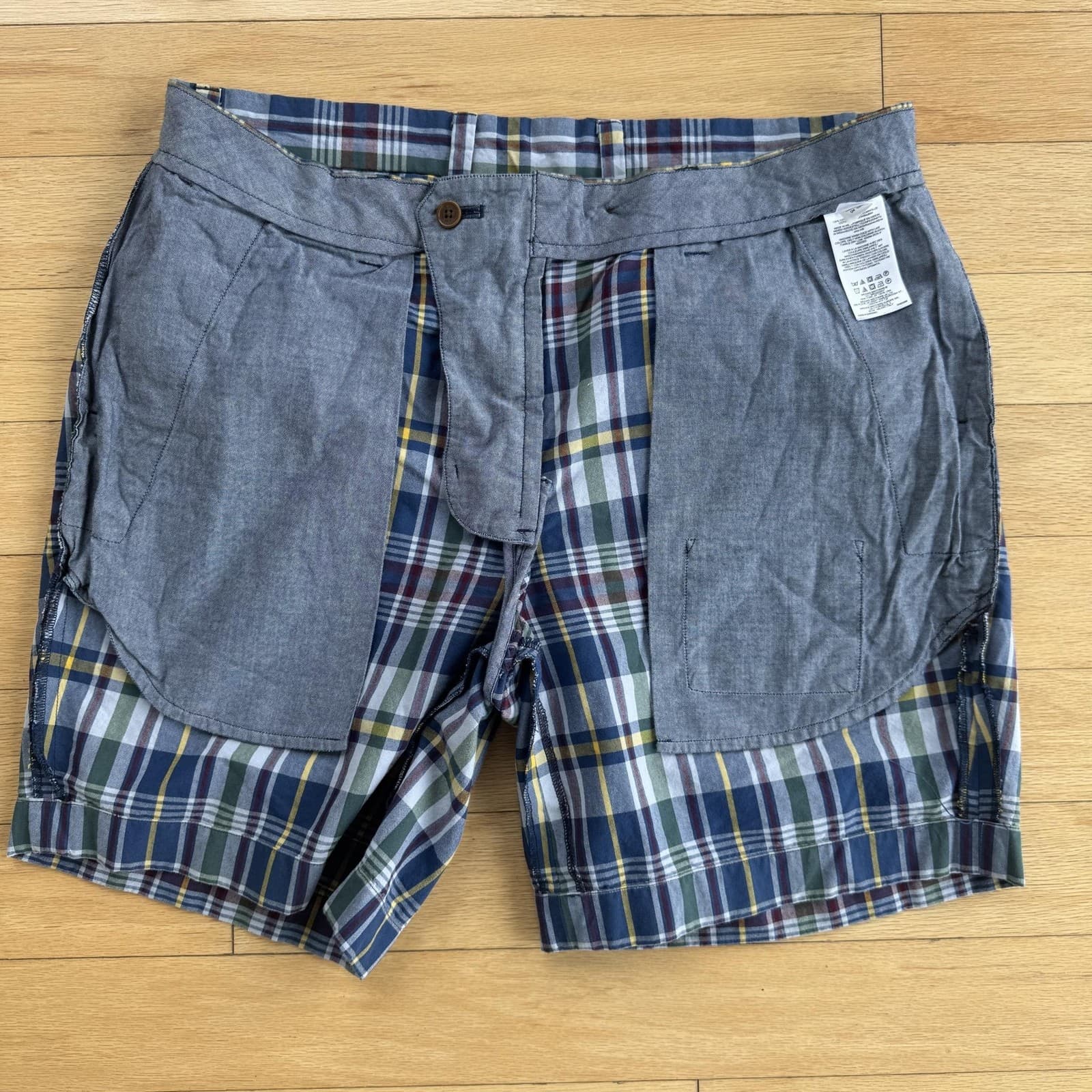 Brooks Brothers Men's 33" Multicolor Plaid Cotton Bermuda Shorts - Thumbnail 4