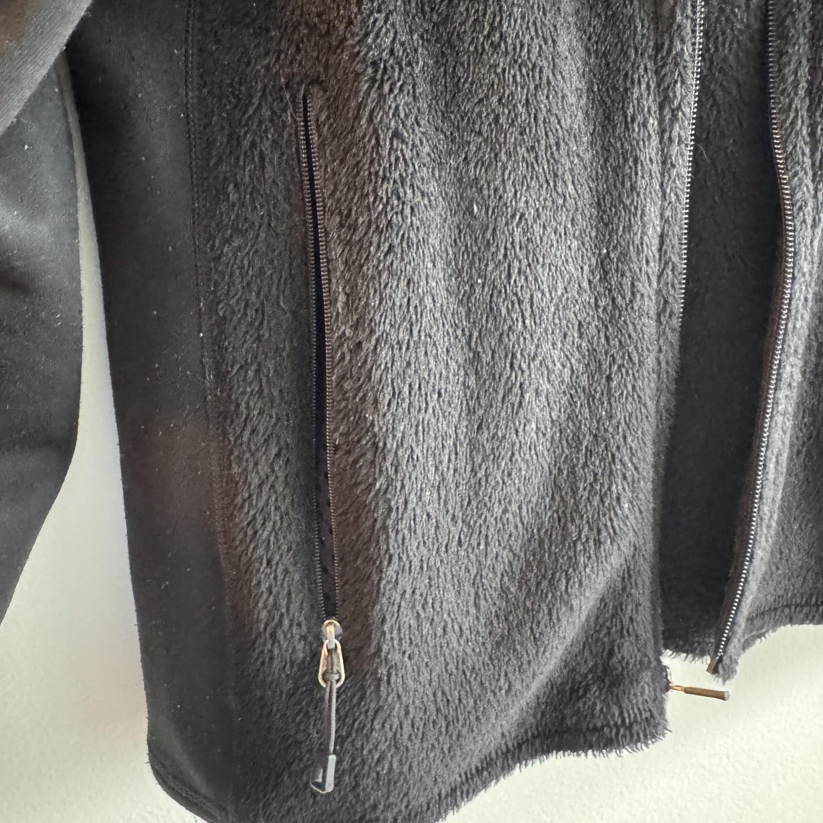Patagonia Polartec Thermal Pro Fleece Full Zip Jacket Black Womens M Hiking - Thumbnail 8