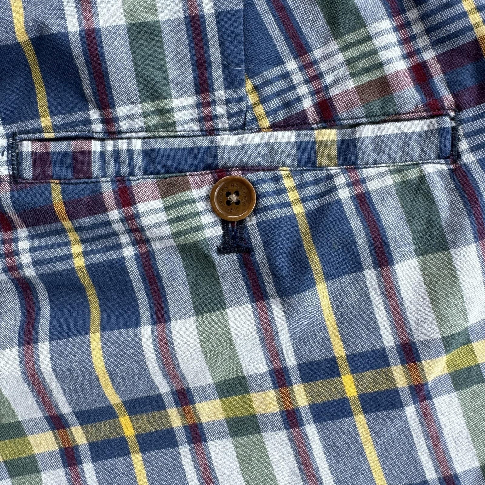 Brooks Brothers Men's 33" Multicolor Plaid Cotton Bermuda Shorts - Thumbnail 16