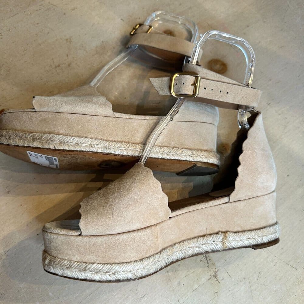 Chloe Lauren Suede Espadrille Wedges Sandals Size 42 MSRP: $660.00 - Thumbnail 7