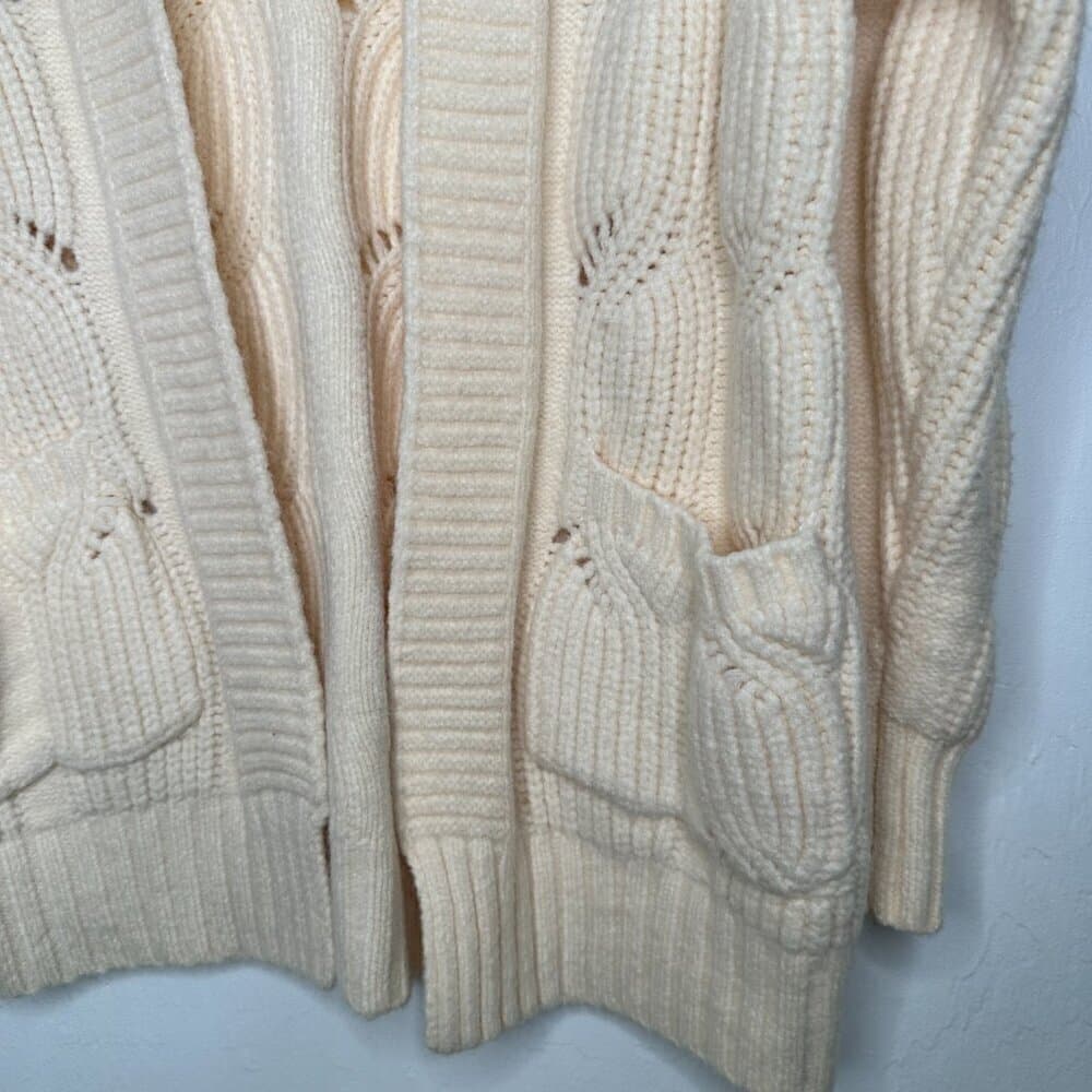 Lulu's Chalet Vibes Cream Chunky Cable Knit Oversized Sweater Size XS - Thumbnail 3