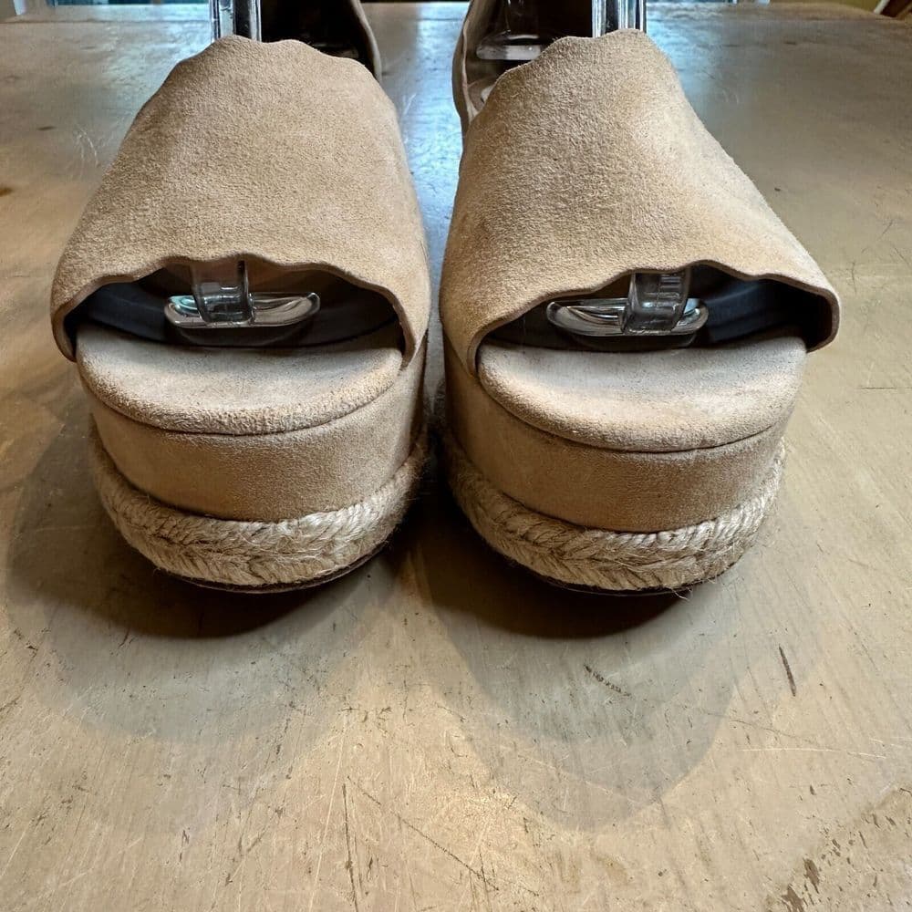 Chloe Lauren Suede Espadrille Wedges Sandals Size 42 MSRP: $660.00 - Thumbnail 3