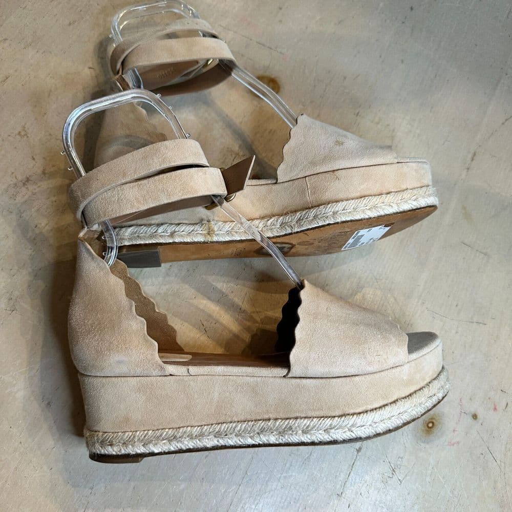 Chloe Lauren Suede Espadrille Wedges Sandals Size 42 MSRP: $660.00 - Thumbnail 8