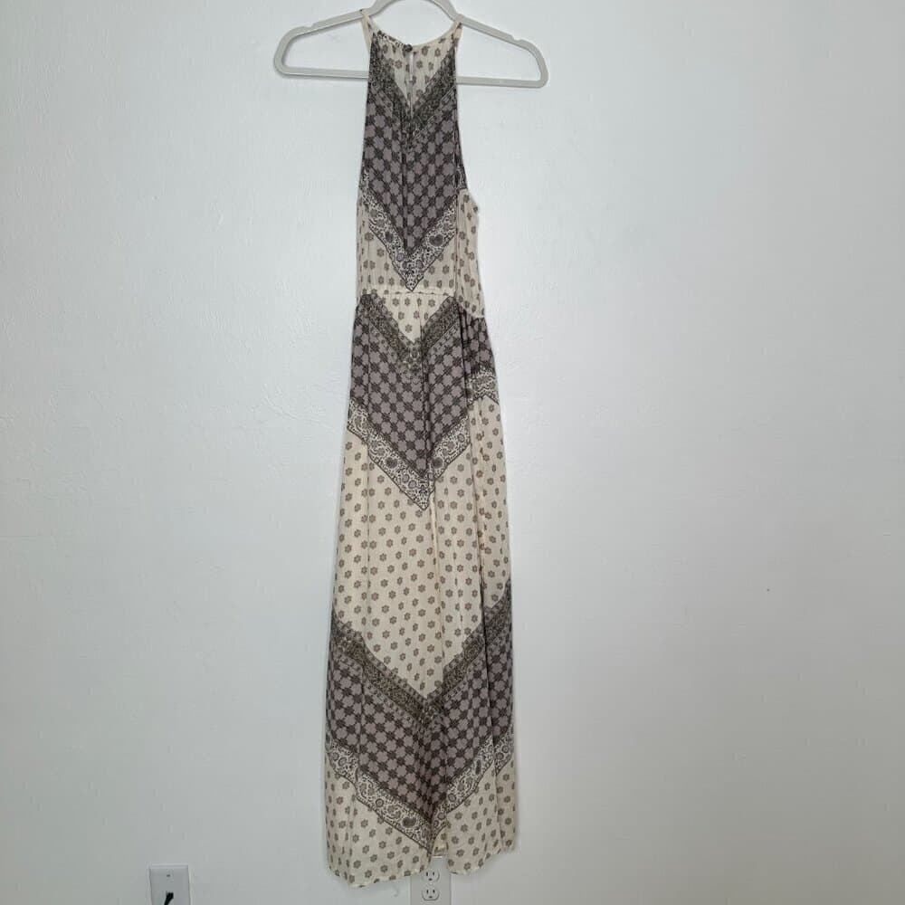 LUCKY BRAND Halter Modal Lined Key Hole Maxi Dress Size S - Thumbnail 5