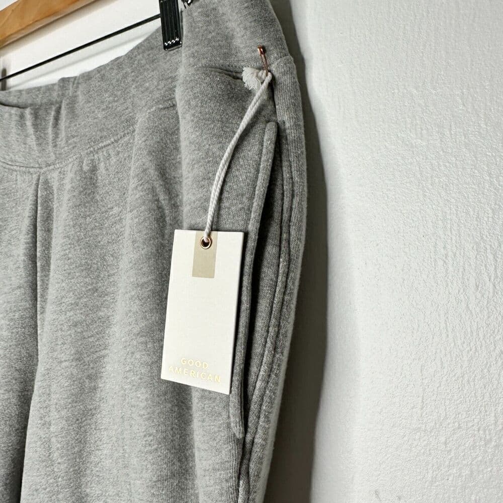 Good American New Womens Size 4 (US XL) Heather Grey Boyfriend Sweatpants NWT - Thumbnail 5