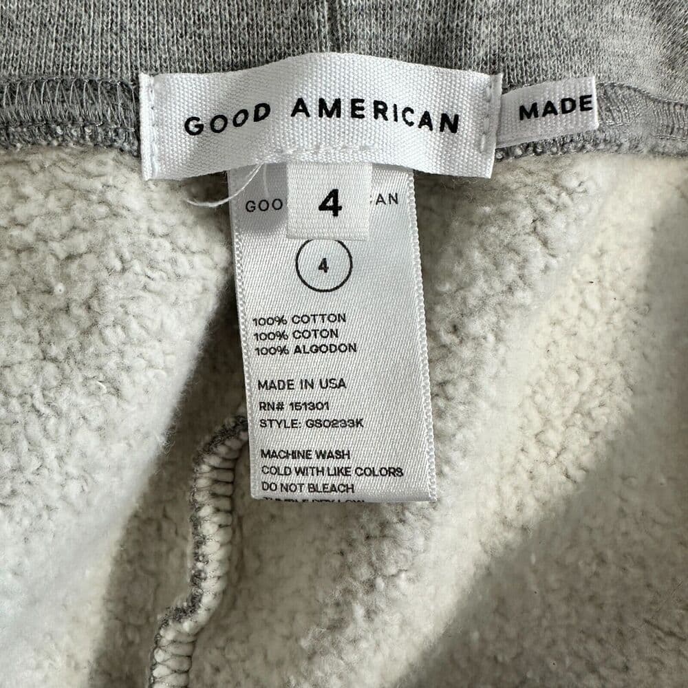 Good American New Womens Size 4 (US XL) Heather Grey Boyfriend Sweatpants NWT - Thumbnail 7