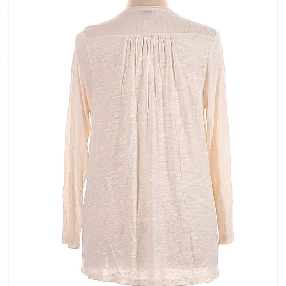 LUCKY Brand Ivory Long Sleeve Top Size 1X (Plus) - Thumbnail 2