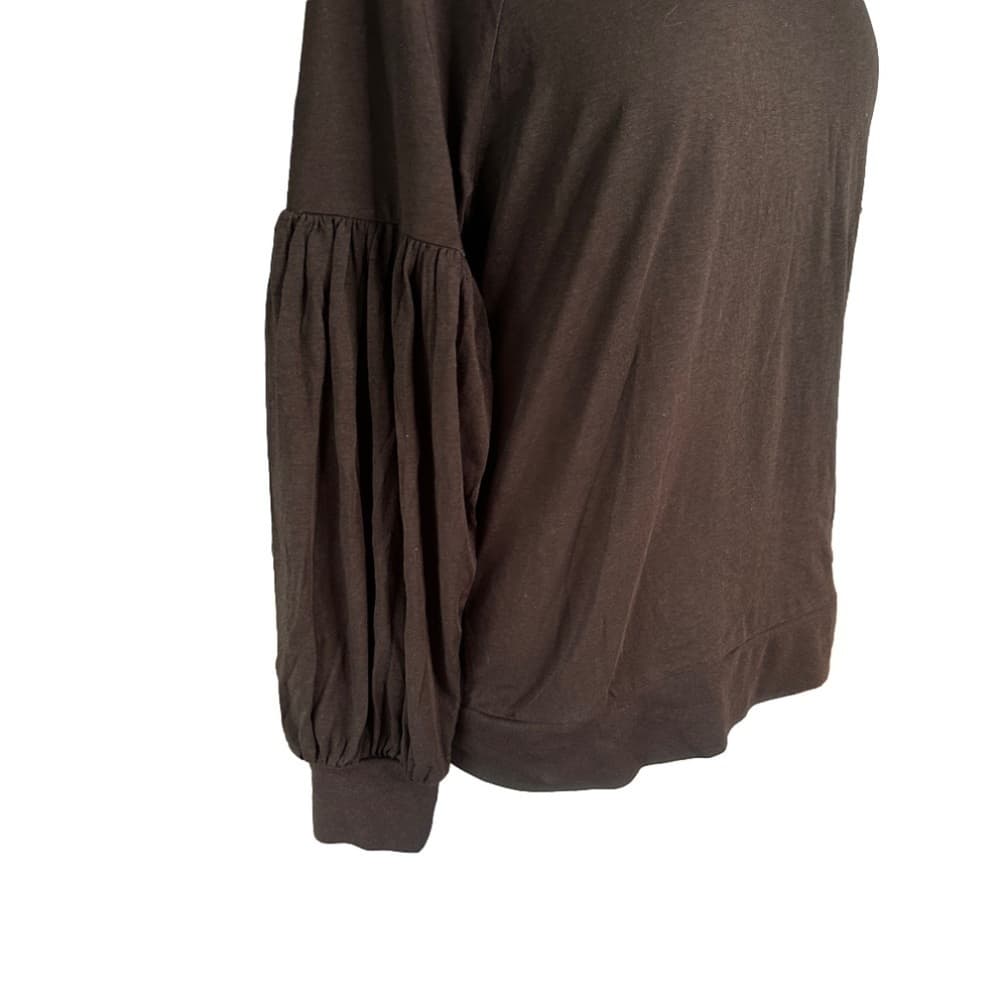 Nwt Chaser Brown Lightweight Balloon Sleeve Size M - Thumbnail 2