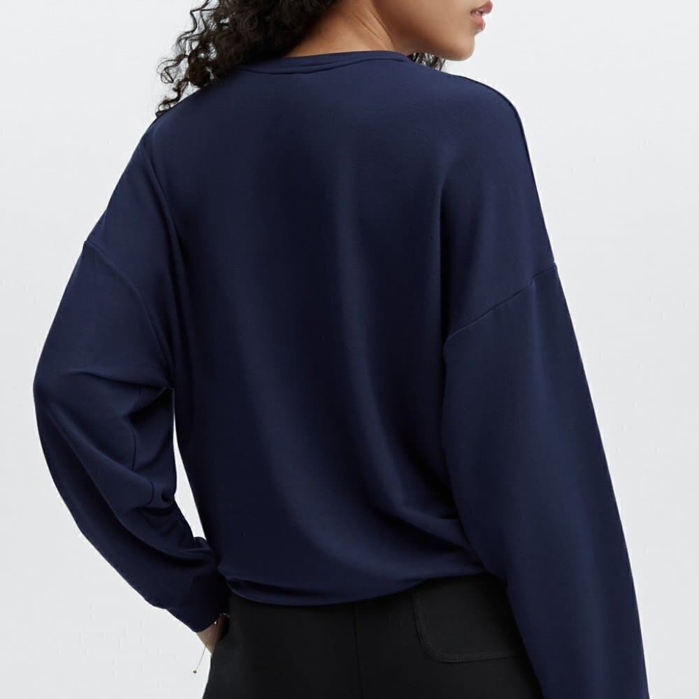Fabletics Monica Cinched Pullover Navy Blue Long Sleeve Size XXL NWT - Thumbnail 3
