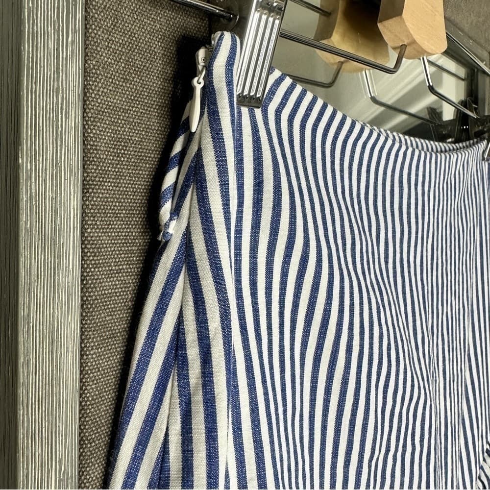 Hyfve Preppy Blue & White Tiered Ruffle Striped Skirt Size S - Thumbnail 3
