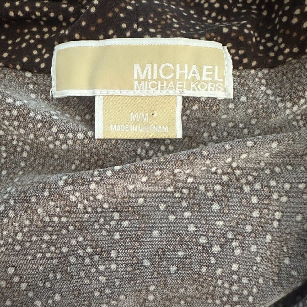 Michael Michael Kors Brown & Tan Sleeveless Top Size M - Thumbnail 4