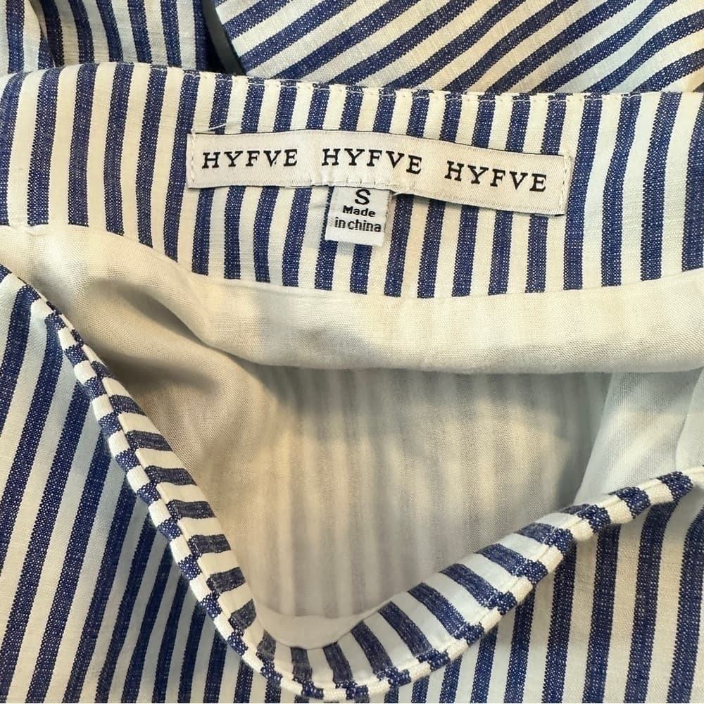 Hyfve Preppy Blue & White Tiered Ruffle Striped Skirt Size S - Thumbnail 4
