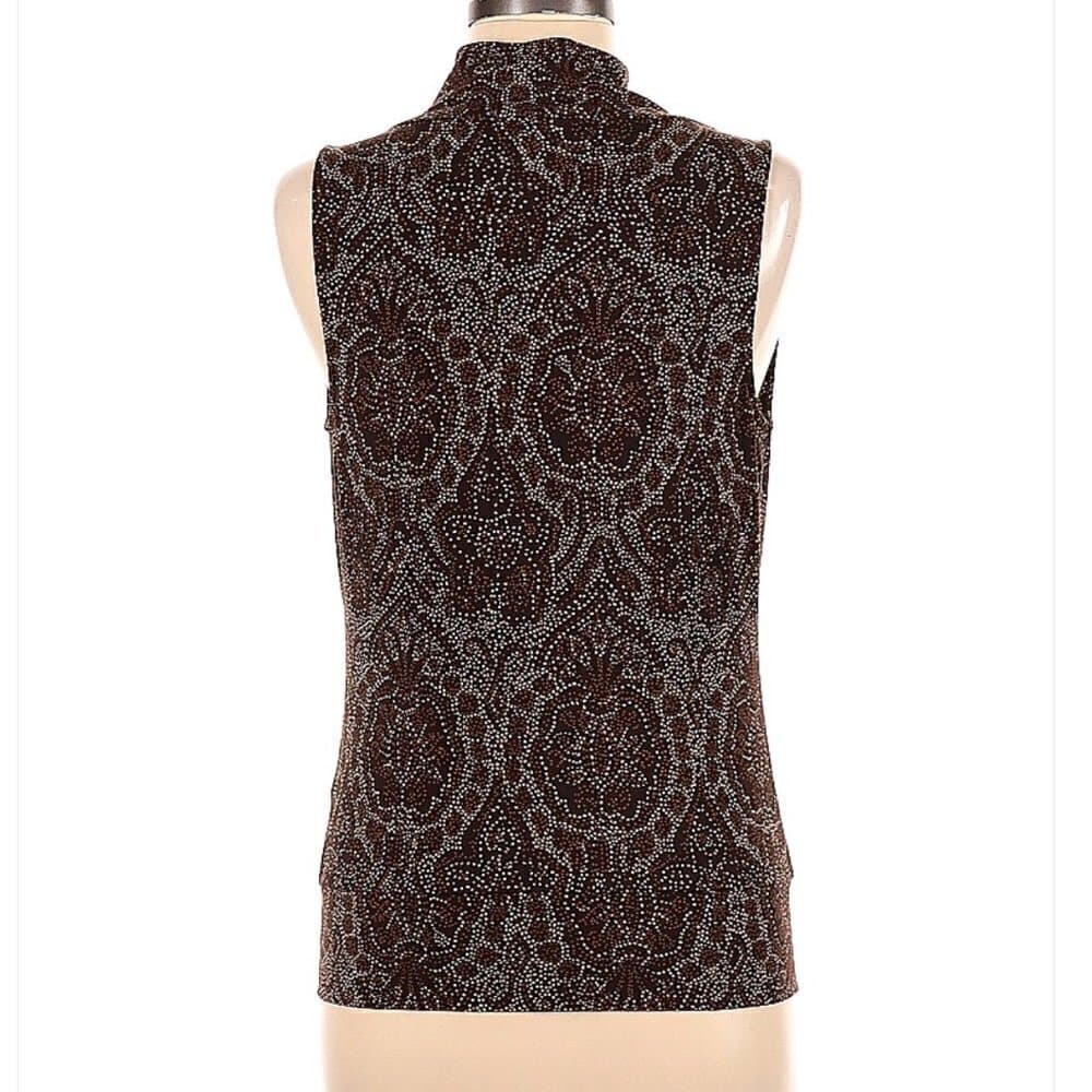 Michael Michael Kors Brown & Tan Sleeveless Top Size M - Thumbnail 2