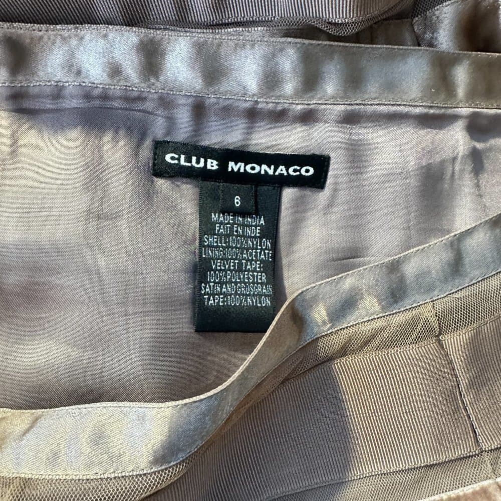 Club MONACO Brown A-Line Multi-Media Skirt Size 6 - Thumbnail 4